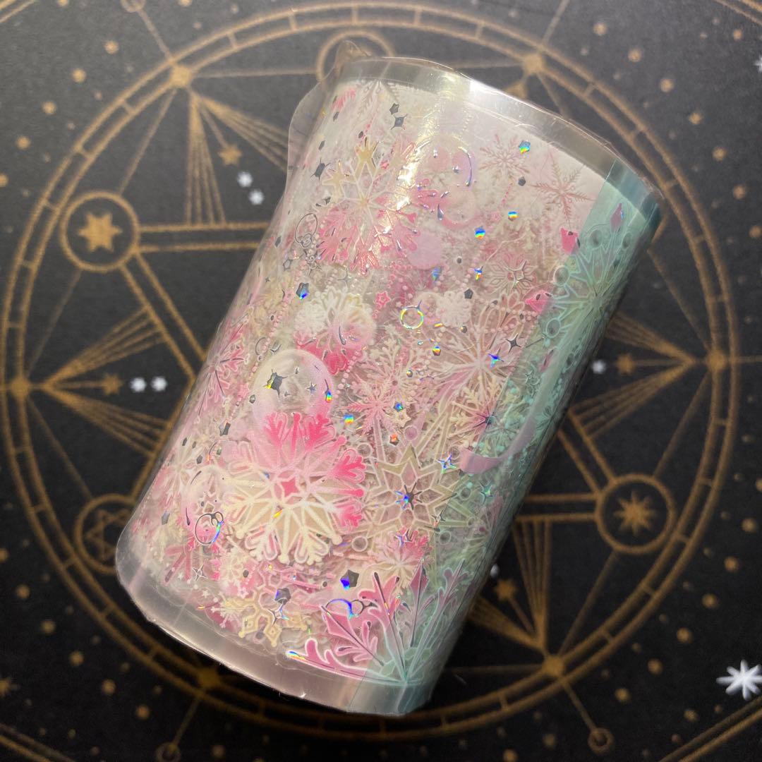 7927】海外 マステ 5m巻売り貝殻銀 マスキングテープ カッティング 桜雪