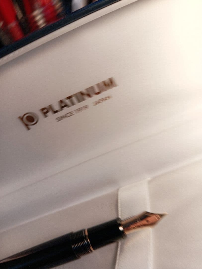 PLATINUM 万年筆♯3776 14K F 585 ブラック新品同様