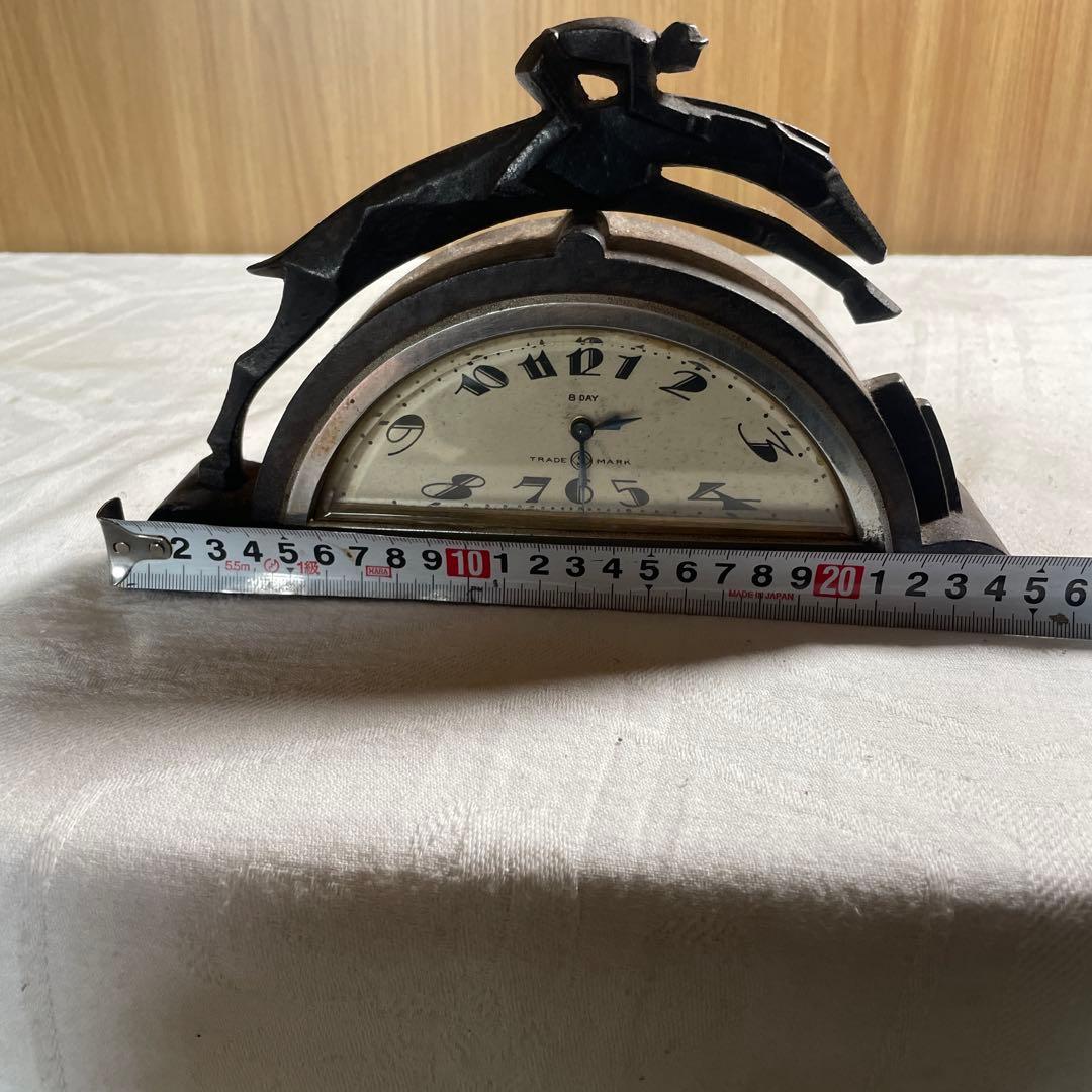 ジャンク・不動品】精工舎 TRADE MARK 8 DAY 置時計 アールデコ