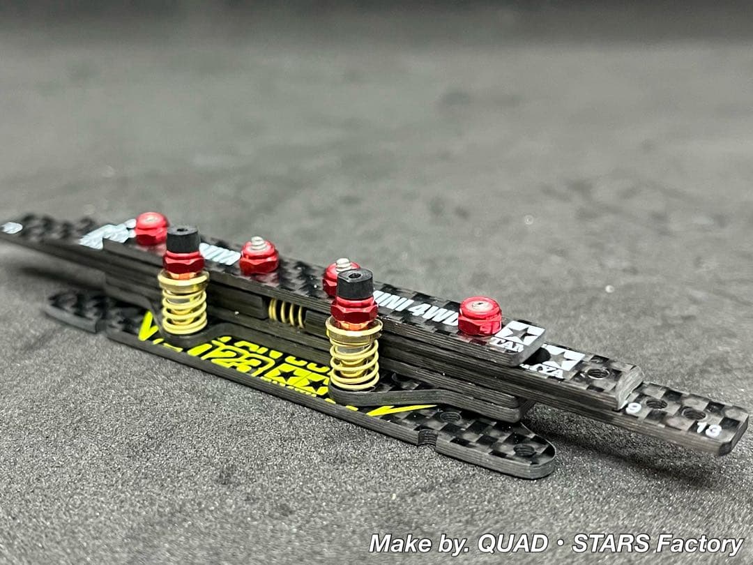 【ミニ四駆・MS用】2軸ATスライドダンパー　2023カーボン【左右独立稼働】