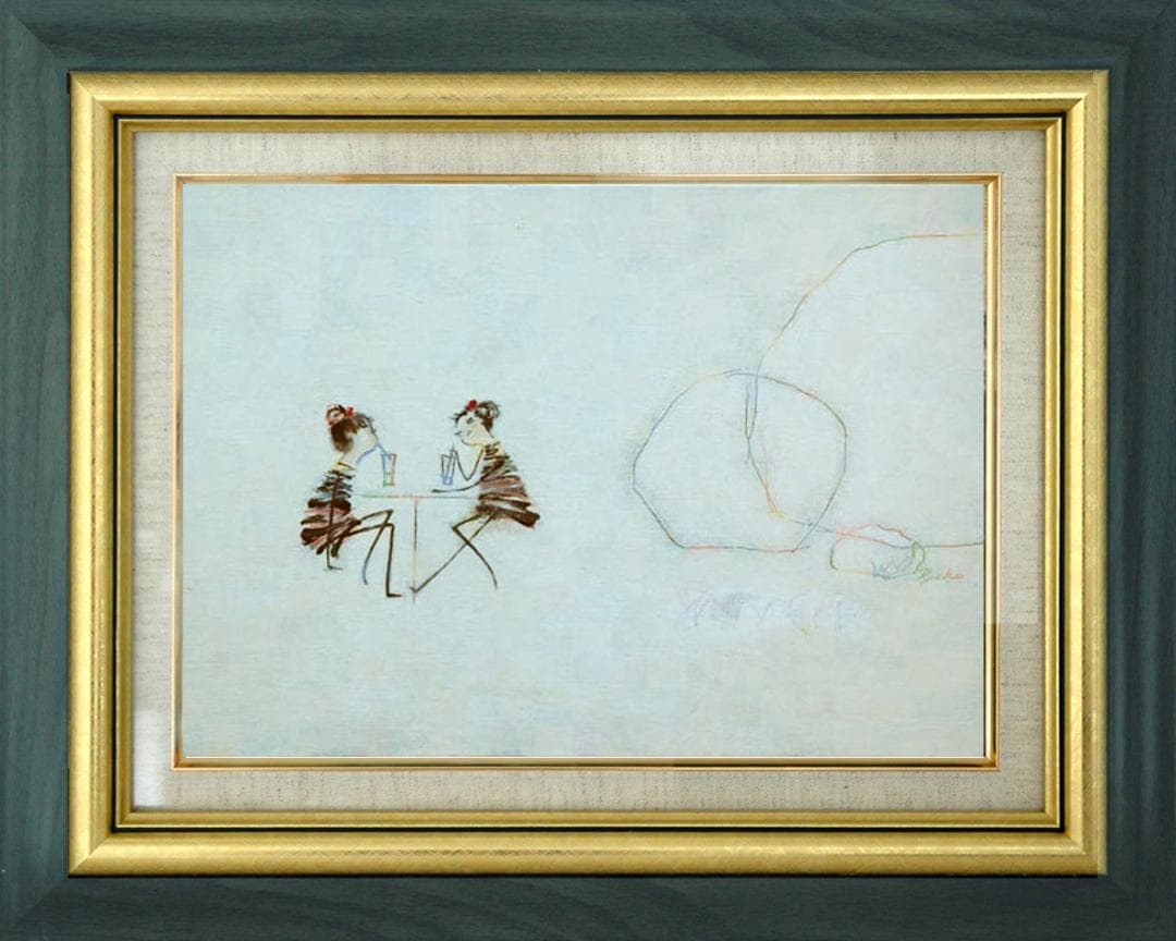 油絵 菅家令子 絵 絵画 インテリア F4-081714 人物 可愛い女の子