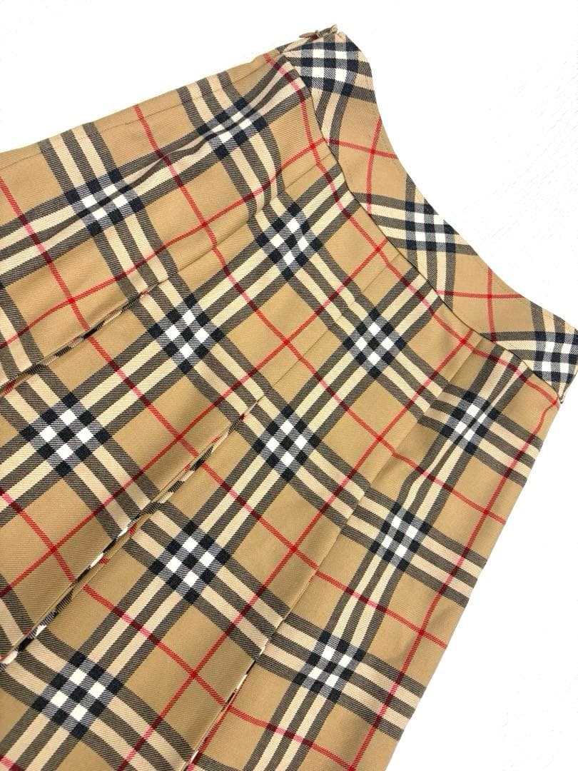 美品✨️王道✨️バーバリーロンドン プリーツスカート ノバチェック ウール M