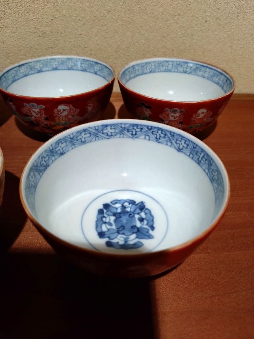 阿蘭陀人 五艚船 紋 猪口 南蛮人