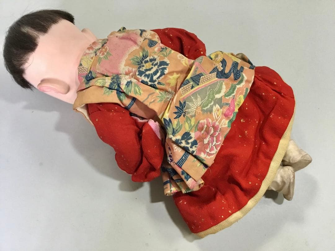 古い人形◇お座り人形◇紙箱入り 抱き人形 昭和レトロ 日本人形