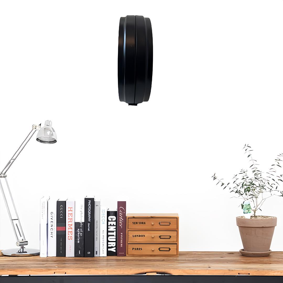 電波両面掛け時計ｍａｎｂｏ 両面掛時計 文字盤直径27CM 2kg （ブラック)