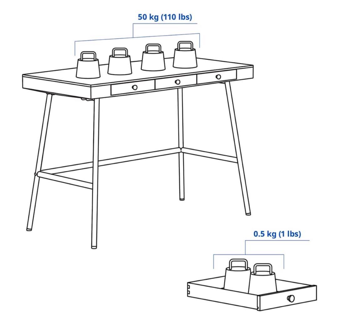 IKEA LILLASENリルオーセン デスク 102x49 cm