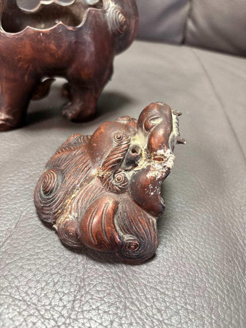 獅子　香炉　置物