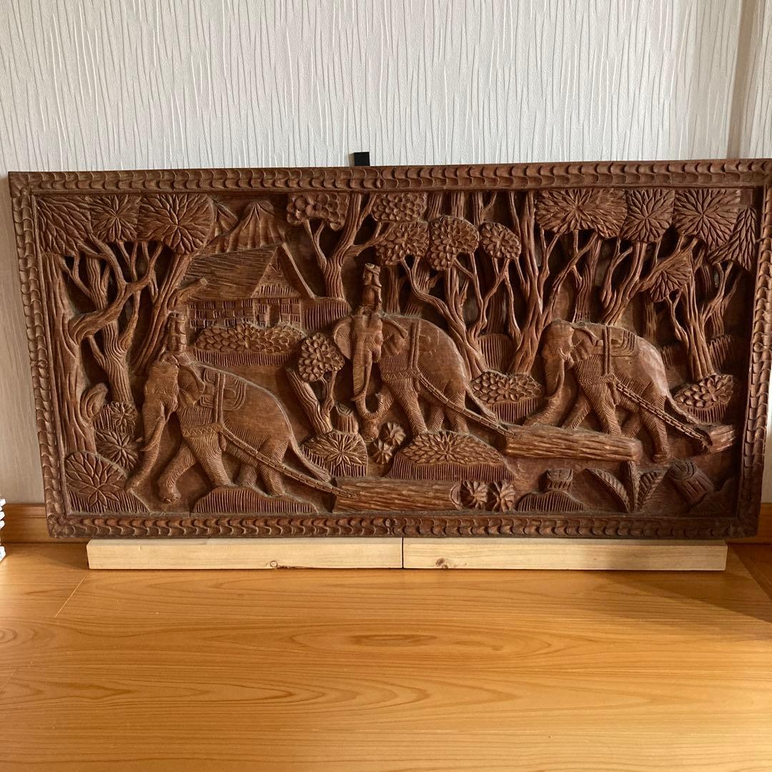 木彫り　彫刻　インテリア B758】下平知山 木彫り 高37.5cm 彫刻 老人 オブジェ 置物 //一刀彫