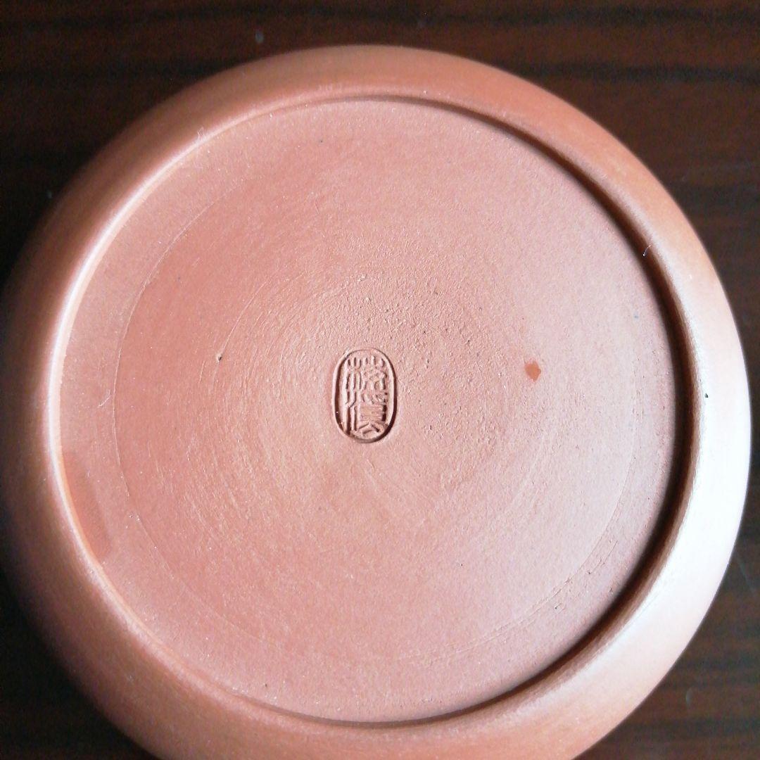 常滑焼　瀧田椿渓　朱泥横手急須　10cm　蓋無し