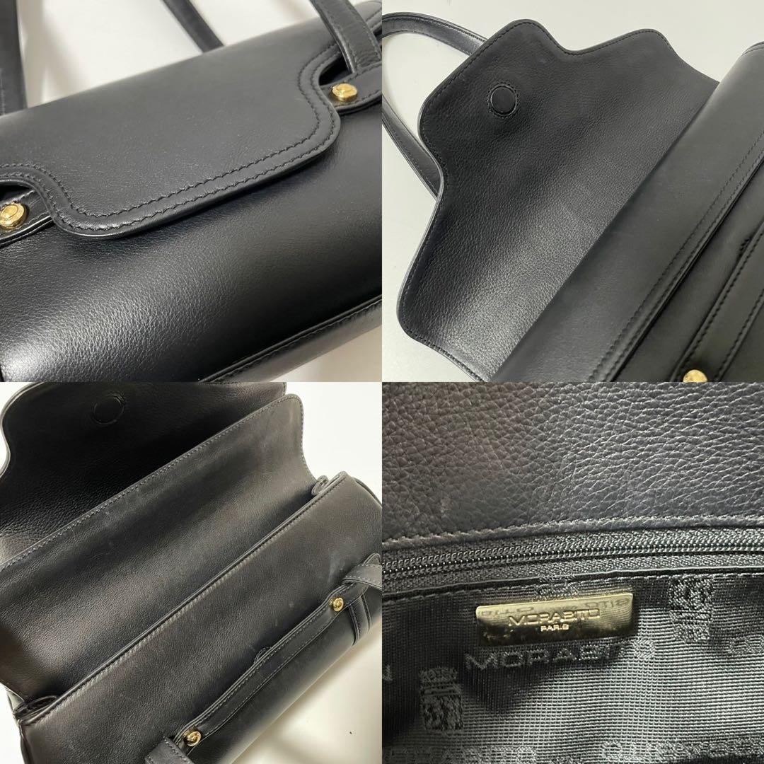 ■未使用級■ MORABITO ハンドバッグ　肩掛け　レザー　　黒