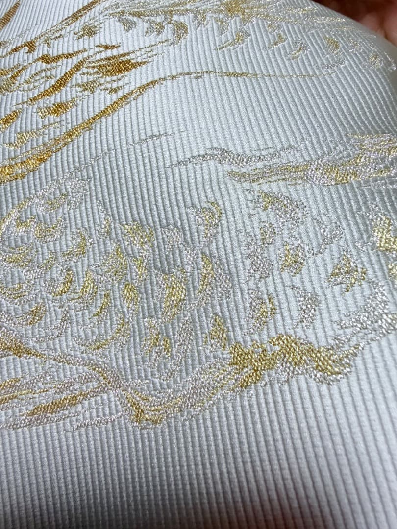 高級 袋帯 正絹 お太鼓柄 となみ織物 となみ帯 落款入 龍 ドラゴン