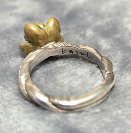 ☆かすう工房☆睡蓮リング&ドラゴンリング☆3点セット　花　龍　竜　和風