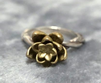 ☆かすう工房☆睡蓮リング&ドラゴンリング☆3点セット　花　龍　竜　和風