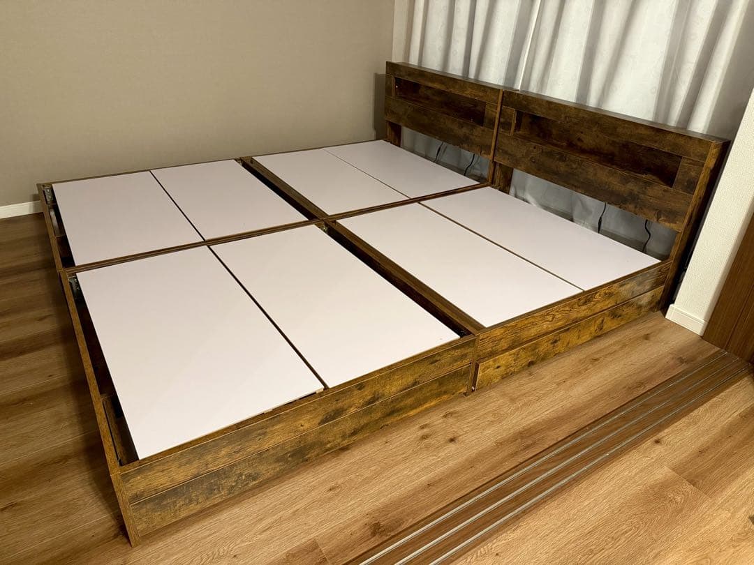 【大阪引き取り限定】RASIKベッドフレーム Rizon ヴィンテージブラウン