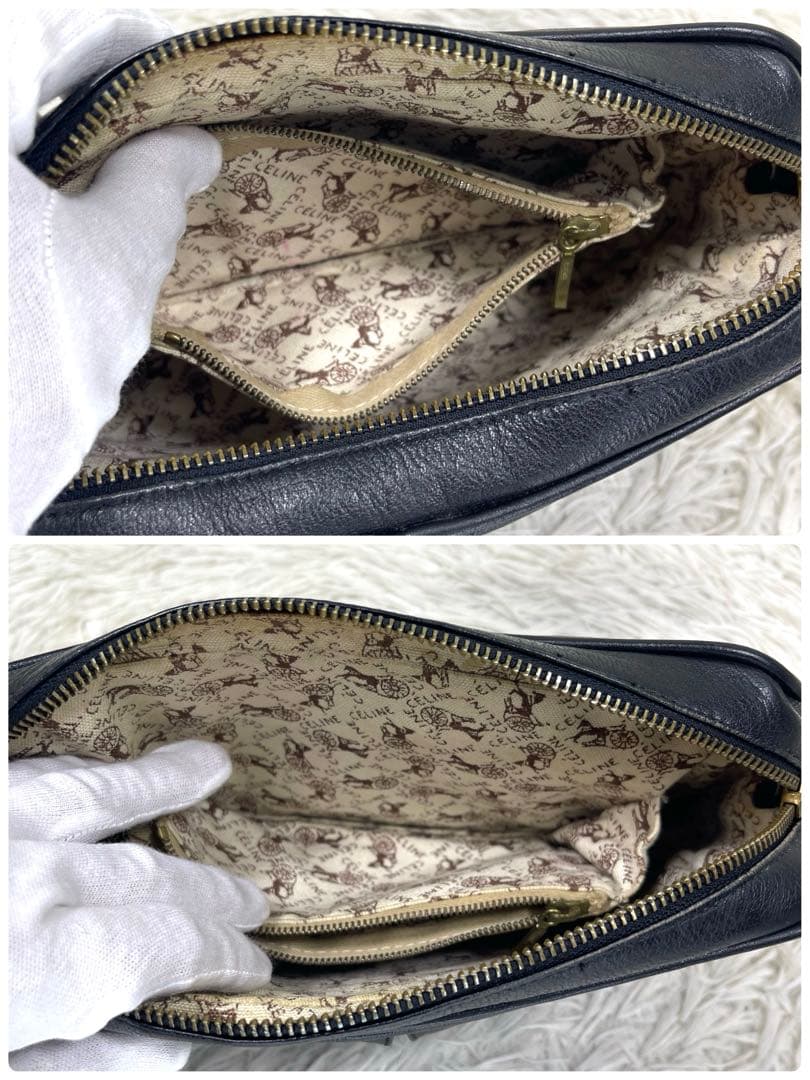 CELINE セリーヌ ショルダーバッグ　馬車金具 ヴィンテージ レザー