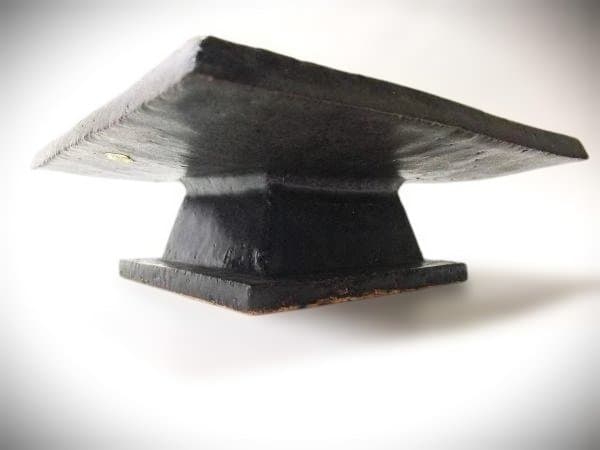 天野達夫造 油滴天目釉 高足高台 器 京焼 清水焼 逸品 共箱