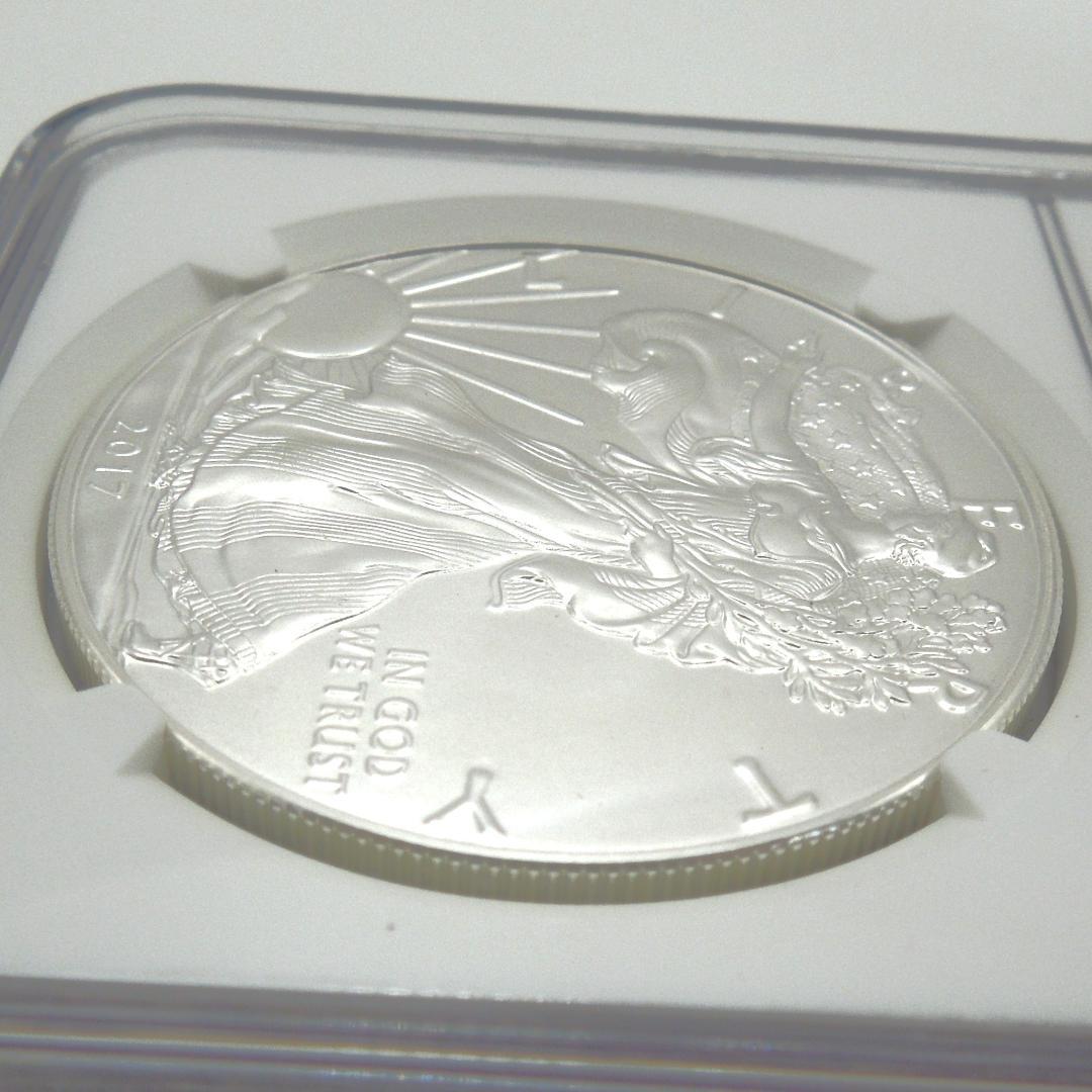 ☆最高鑑定 NGC 2017 アメリカ シルバーイーグル 銀貨 MS70 FDI