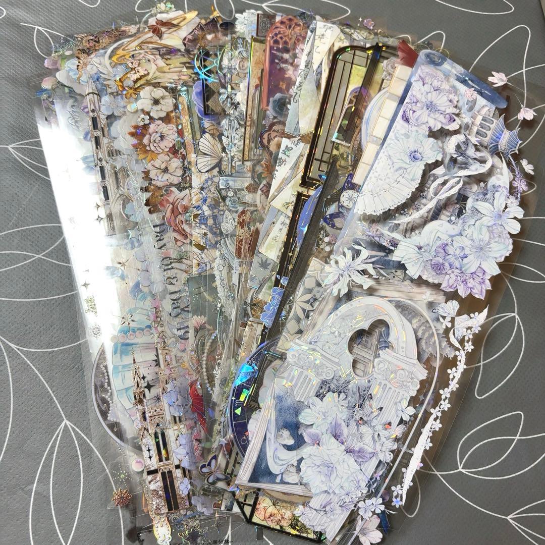 同梱価格1040円】 コラージュ素材 海外マステ 装飾テープ 50種 PET①