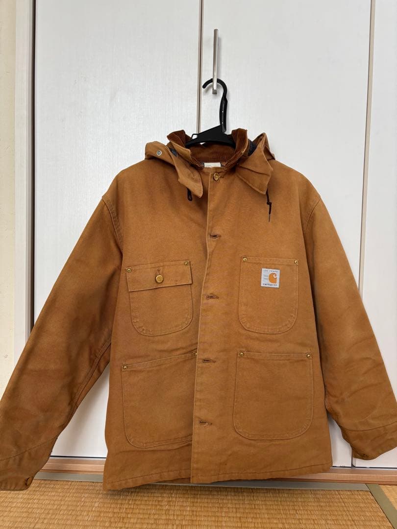 ［中澤商店］Carhartt フード付きジャケットブラウン100years