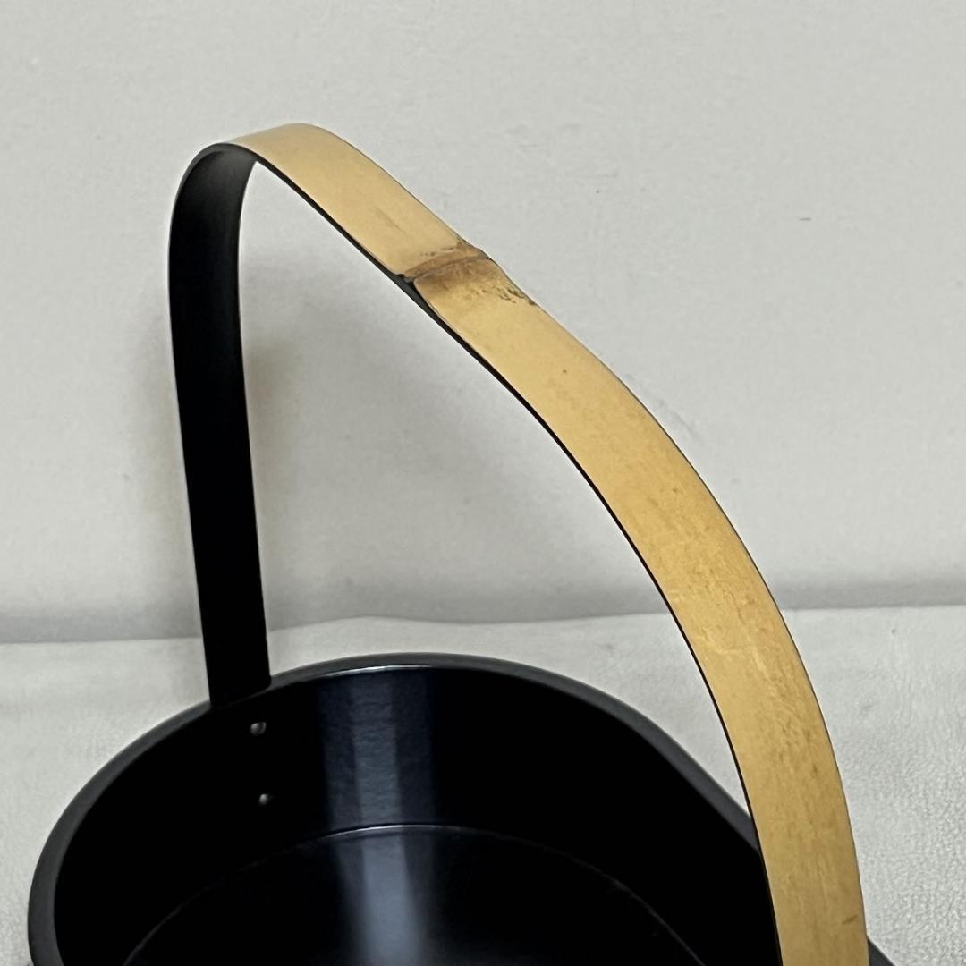 糸目紫雲 手付 莨盆 隆斎 共箱 土田友湖写 組紐 煙草盆