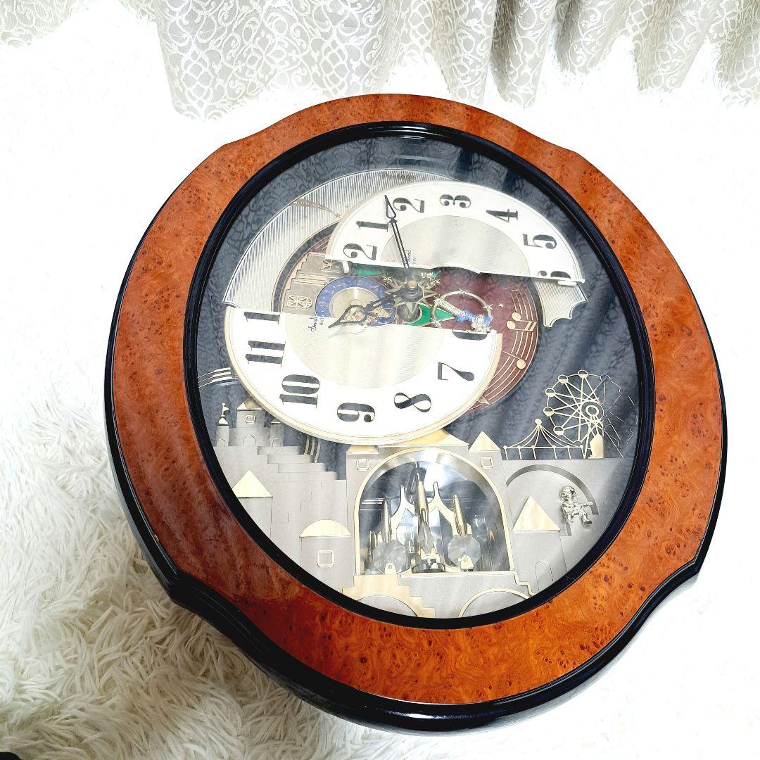 リズム時計　からくり時計　4MH752 パルタージュ　スワロフスキークリスタル