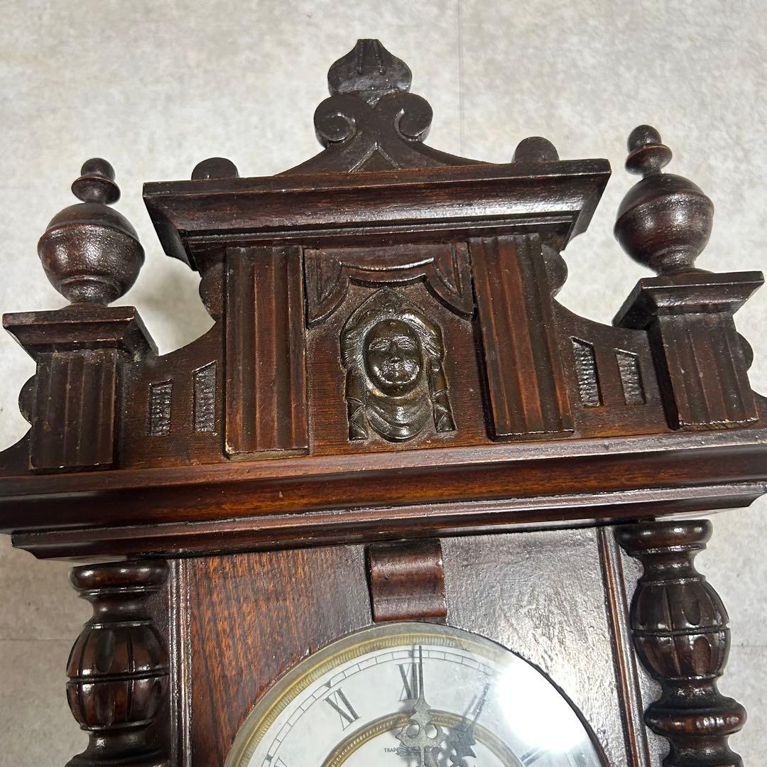 希少 掛時計　柱時計 ゼンマイ式 ボンボン時計　レトロ　アンティーク　稼動品