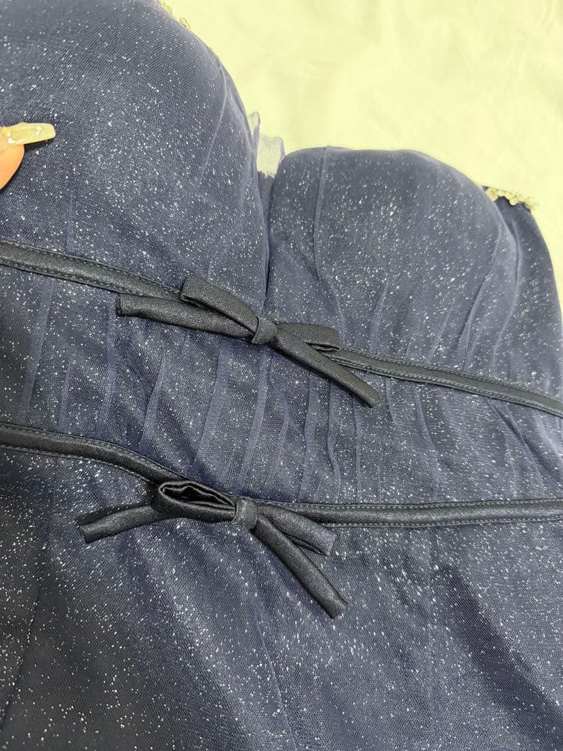 ROBE de FLEURS ネイビー ナイトドレス