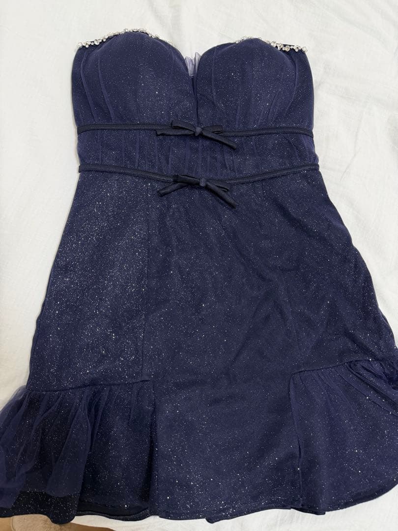 ROBE de FLEURS ネイビー ナイトドレス