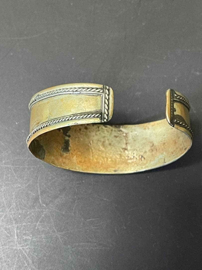 〔bangle〕ターコイズ石　シルバー カフバングル