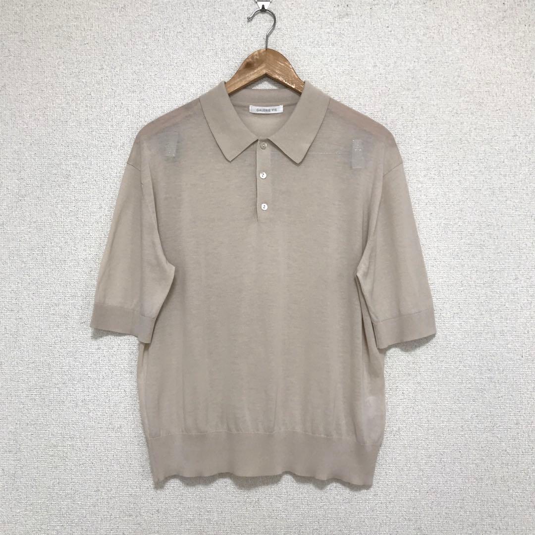 GALERIE VIE トゥモローランド　クレープコットン ポロプルオーバー