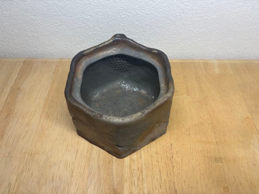 59.備前焼 宝瓶 登り窯 龍 りゅう 六角 手びねり 急須