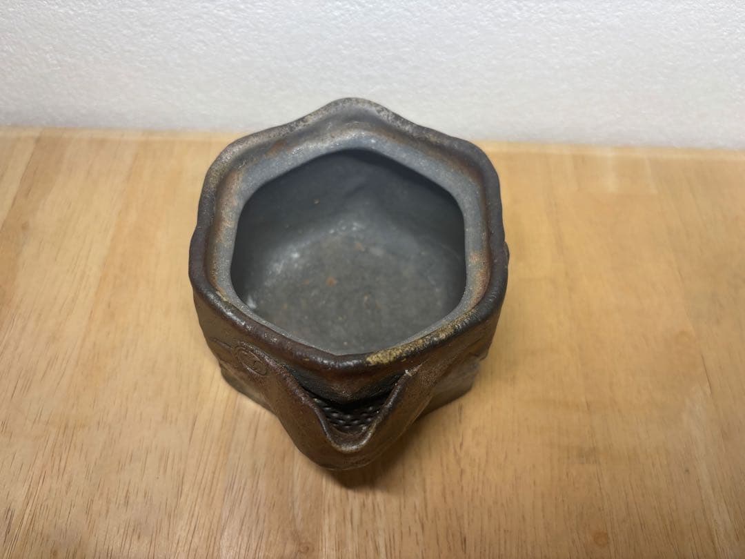 59.備前焼 宝瓶 登り窯 龍 りゅう 六角 手びねり 急須