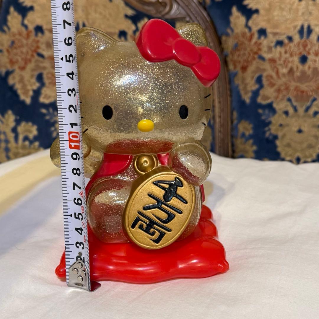 超希少 ハローキティ 招き猫 千万両 貯金箱 レア レトロ スケルトン 人形