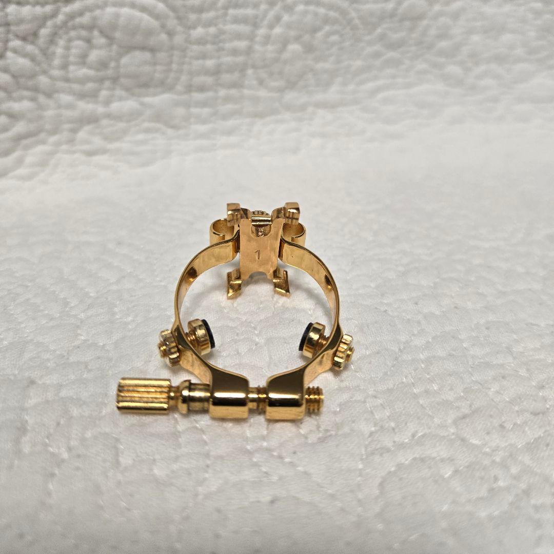 JLV Ligature ソプラノサックスリガチャー24 金メッキ