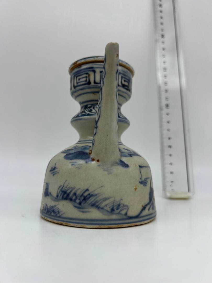 中国明朝染付ティーポット茶道具骨董古美術コレクション唐物　アンティーク青磁　江戸