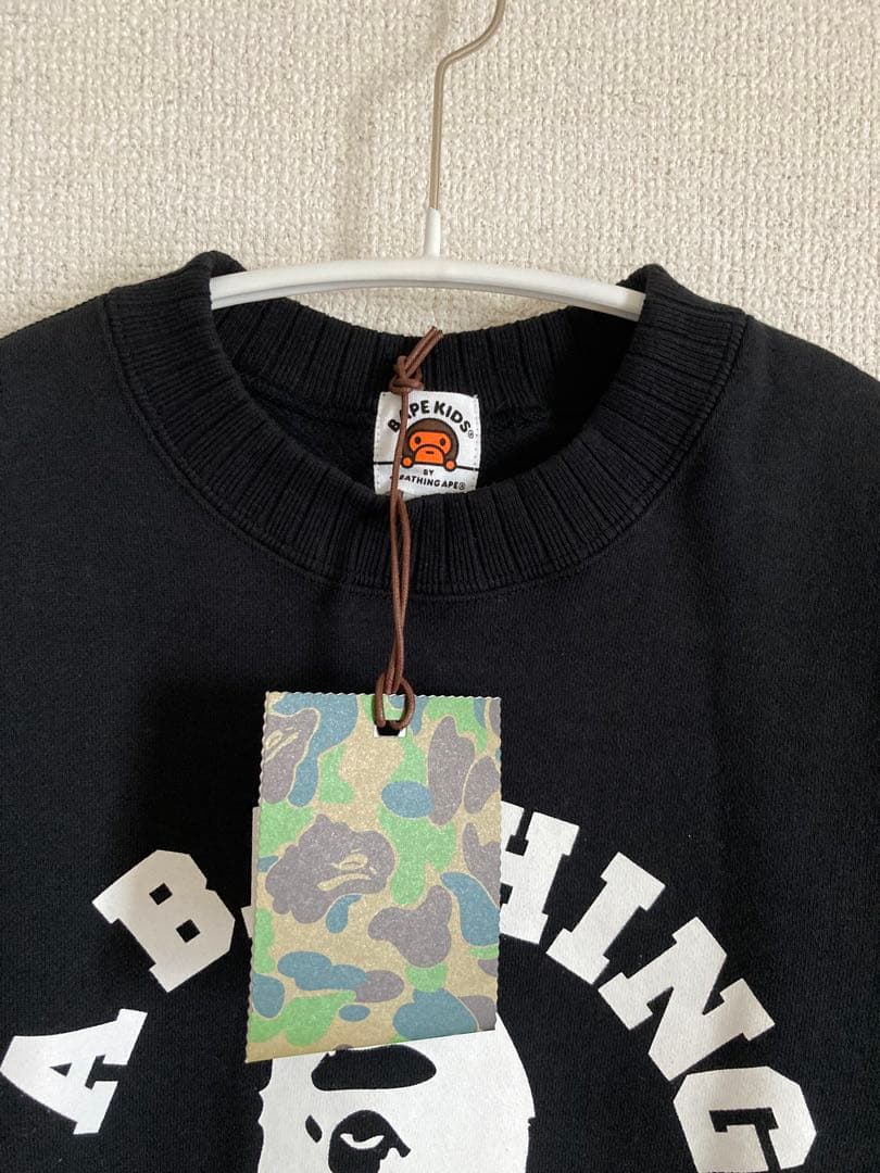 新品タグ付き A BATHING APE 裏起毛スウェット 160 エイプキッズ