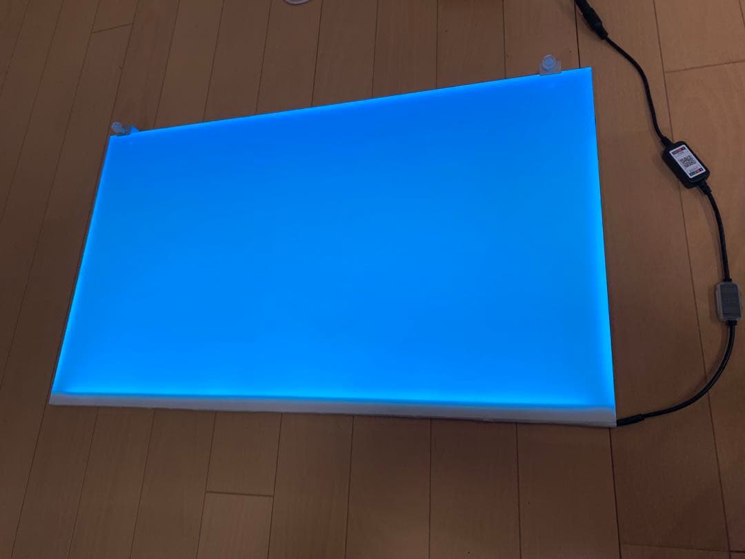 中古 水槽用バックライトスクリーン 60cm×35cm 青白グラデーションパネル