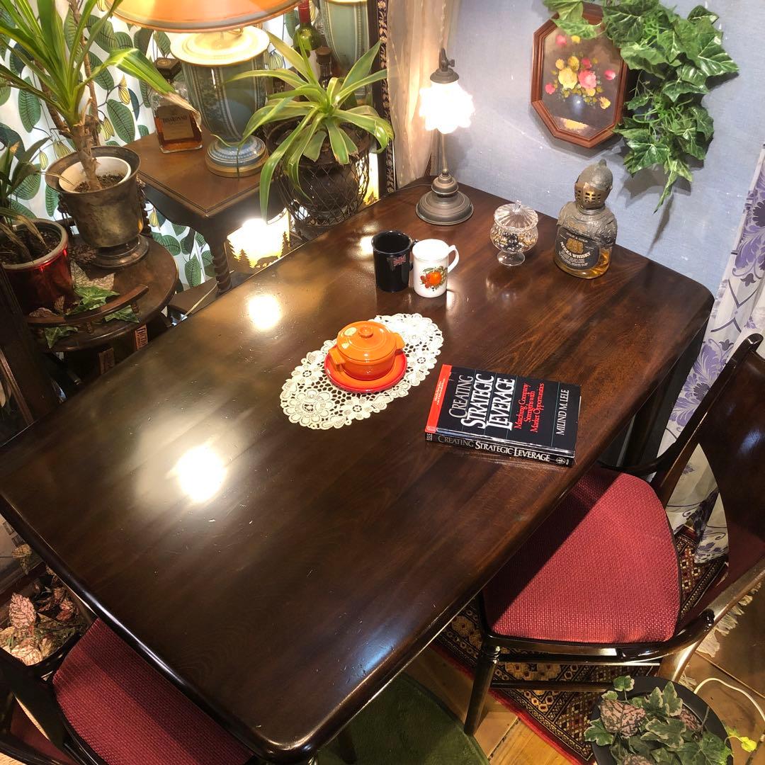 オールドヴィンテージ 柏木工 スピンドルレッグ　ダイニングテーブル