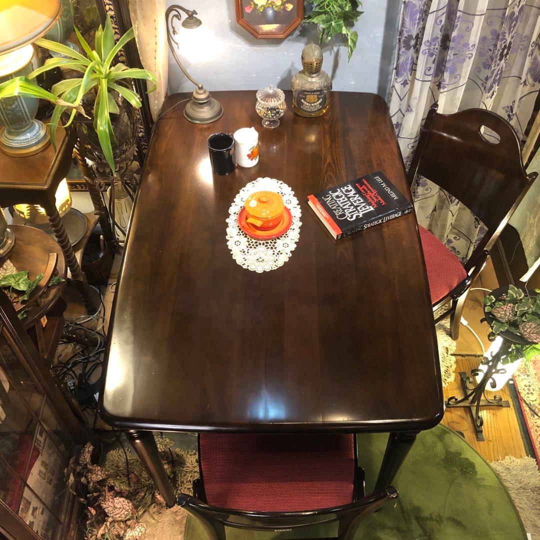 オールドヴィンテージ 柏木工 スピンドルレッグ　ダイニングテーブル