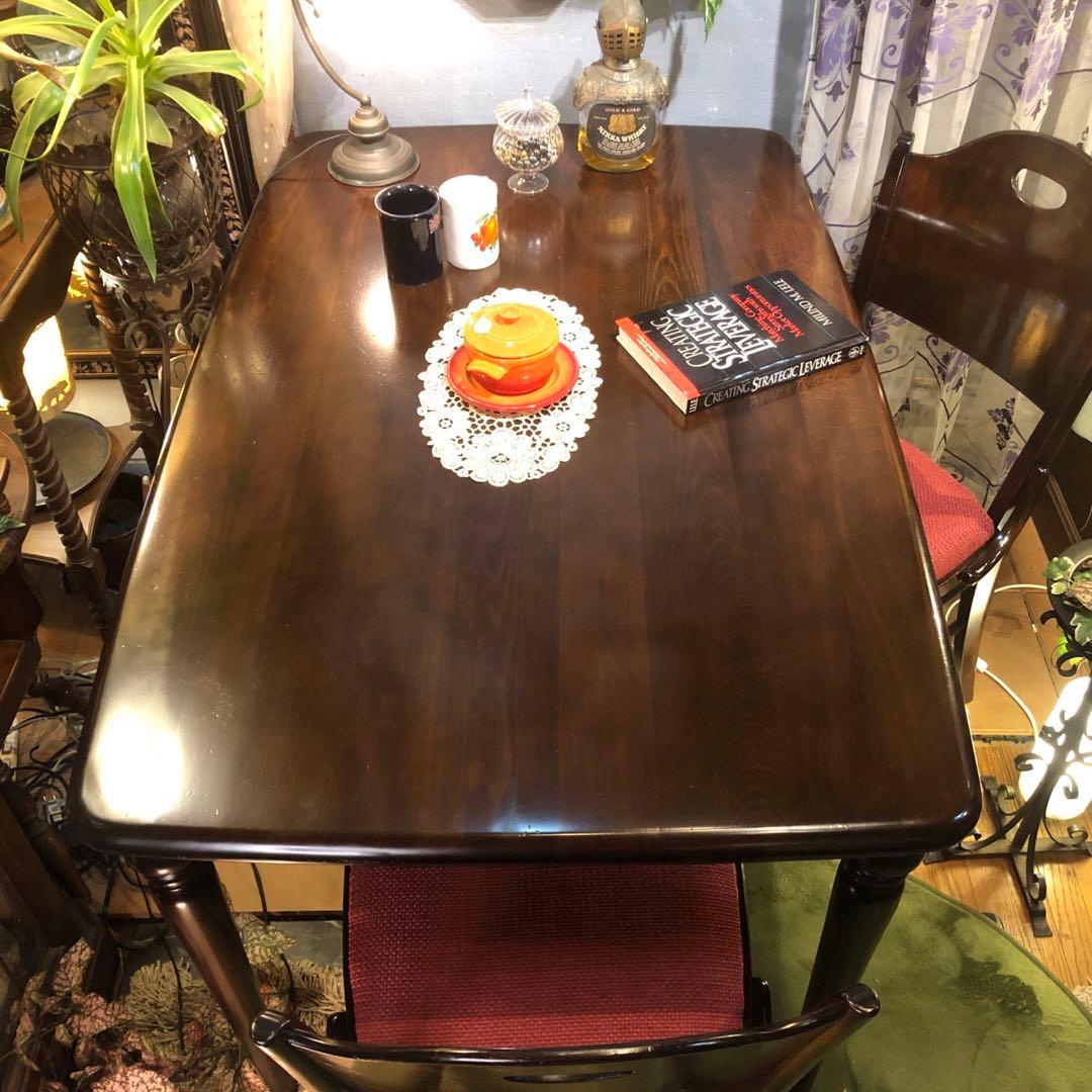 オールドヴィンテージ 柏木工 スピンドルレッグ　ダイニングテーブル