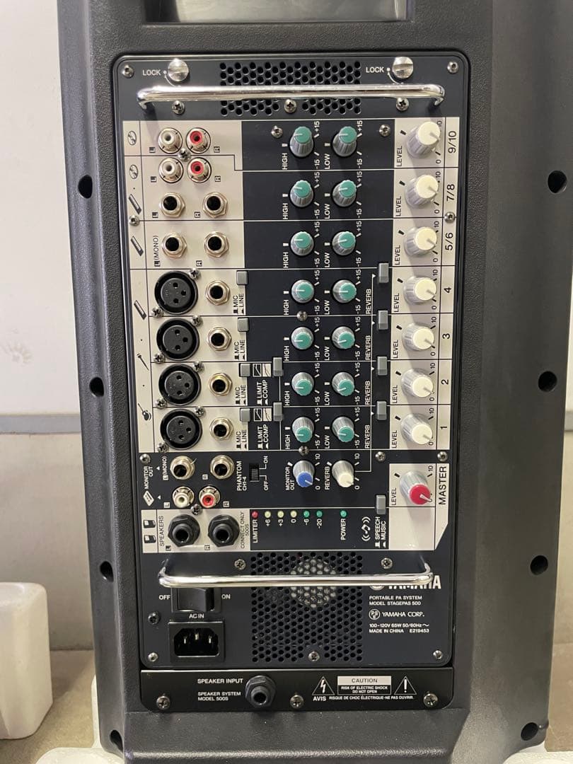①Yamaha ステージパス500 スピーカーペア　ポータブルPAシステム