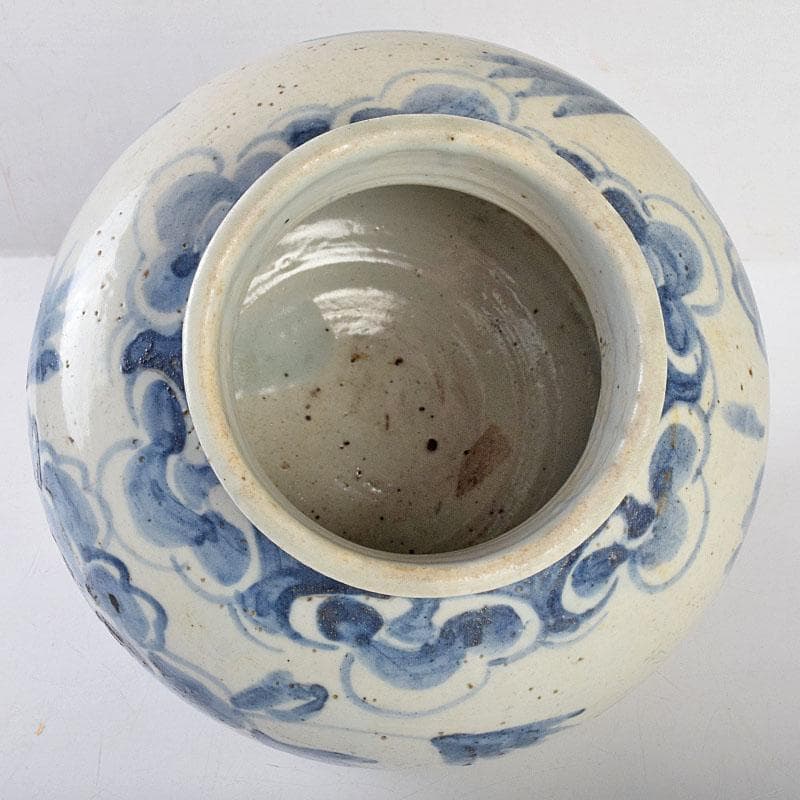 朝鮮美術 李朝 高麗白磁 染付 花文 壷 時代箱付 F R9160B - メルカリ