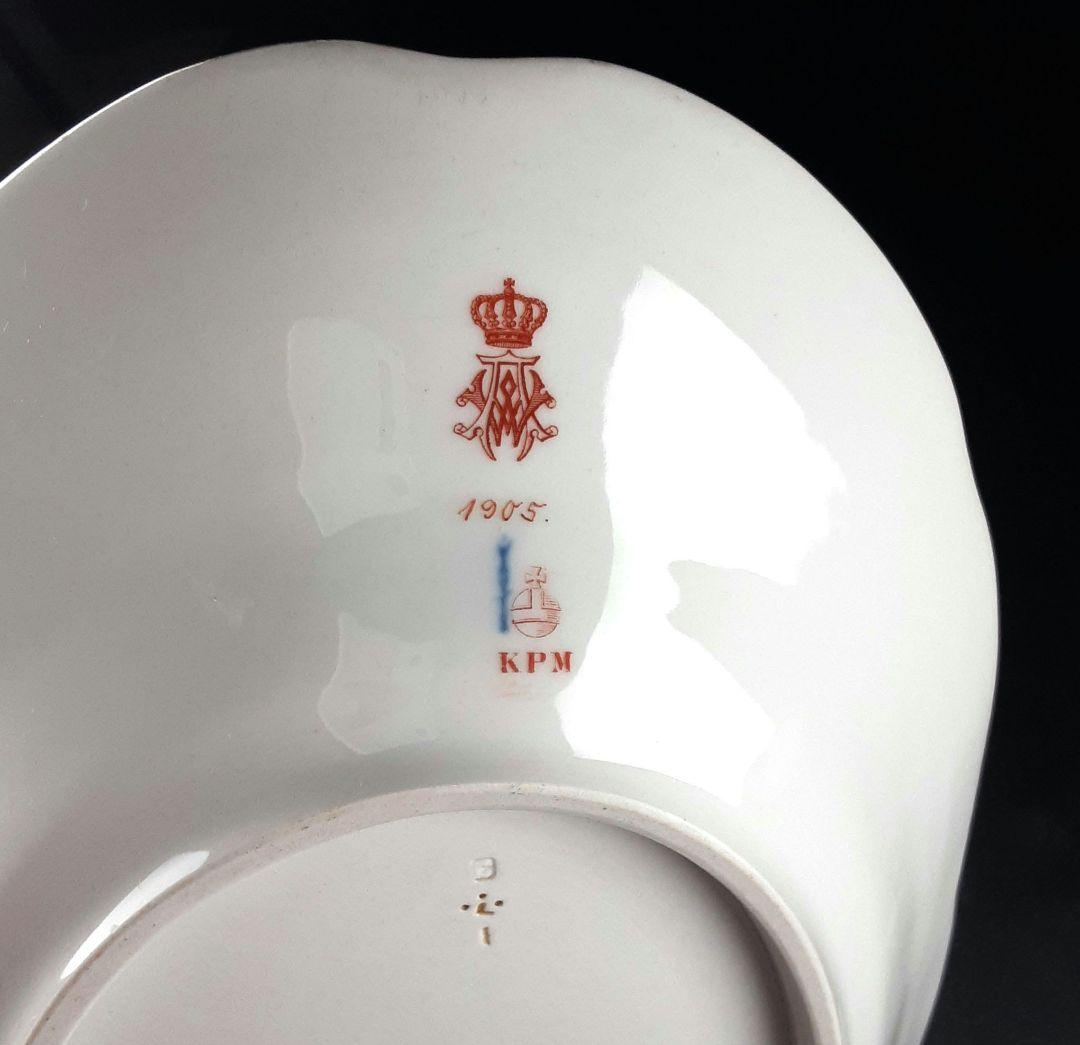 1905年 KPM ベルリン 手描き フィッシュプラター 51×24㎝ ma - メルカリ