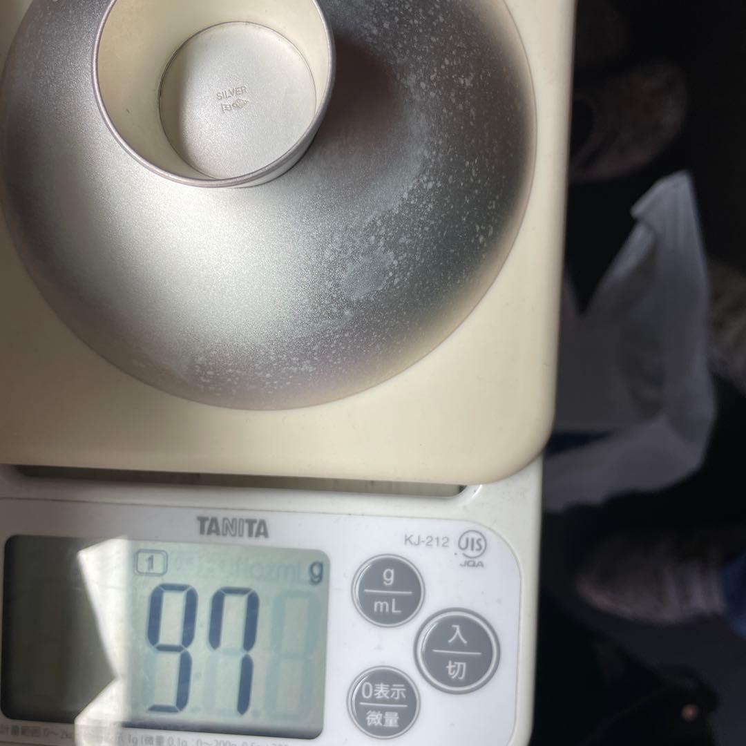 日本製 金属製ボウル 鶴と花の模様 純銀