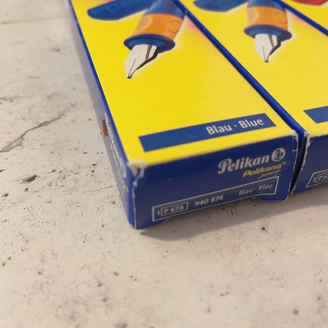 4本セット】Pelikan PELIKANO junior 万年筆 青 赤