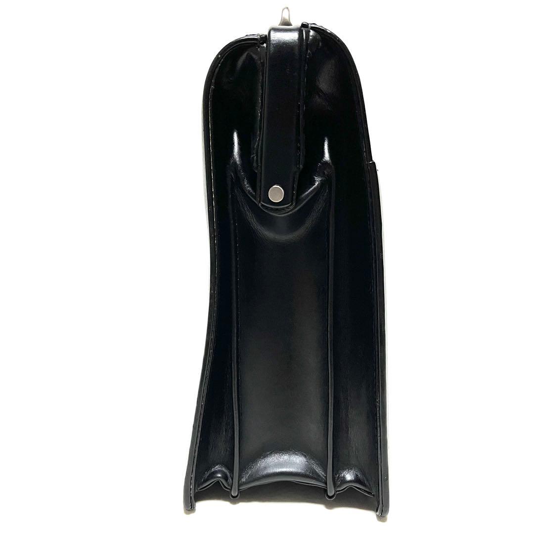 ★美品★AOKI 青木カバン★レザーダレスバッグ★黒　ブラック★カギ付き★本革★