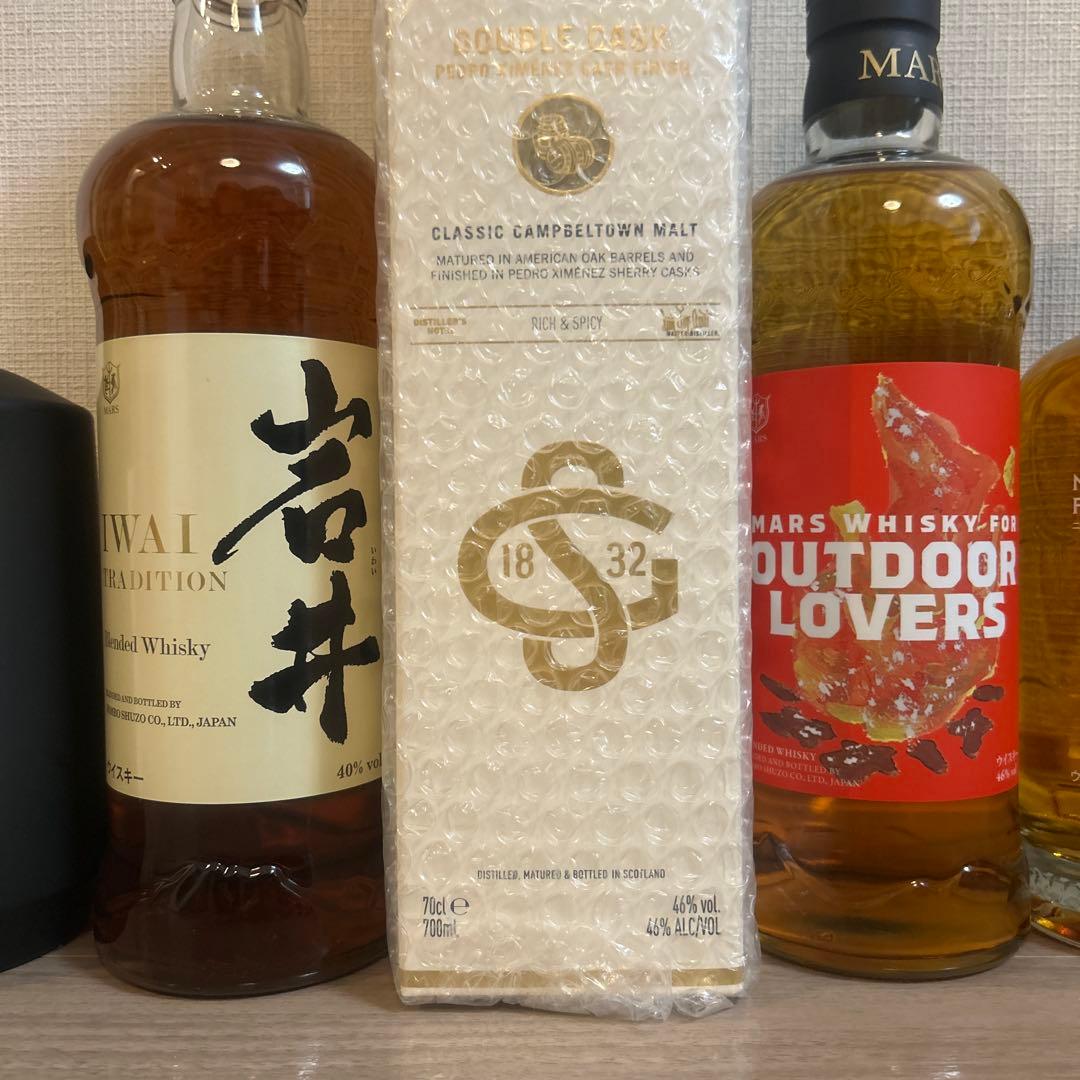 ウイスキー4本 芋焼酎1本の5本セット 匿名発送 メルカリ便 送料
