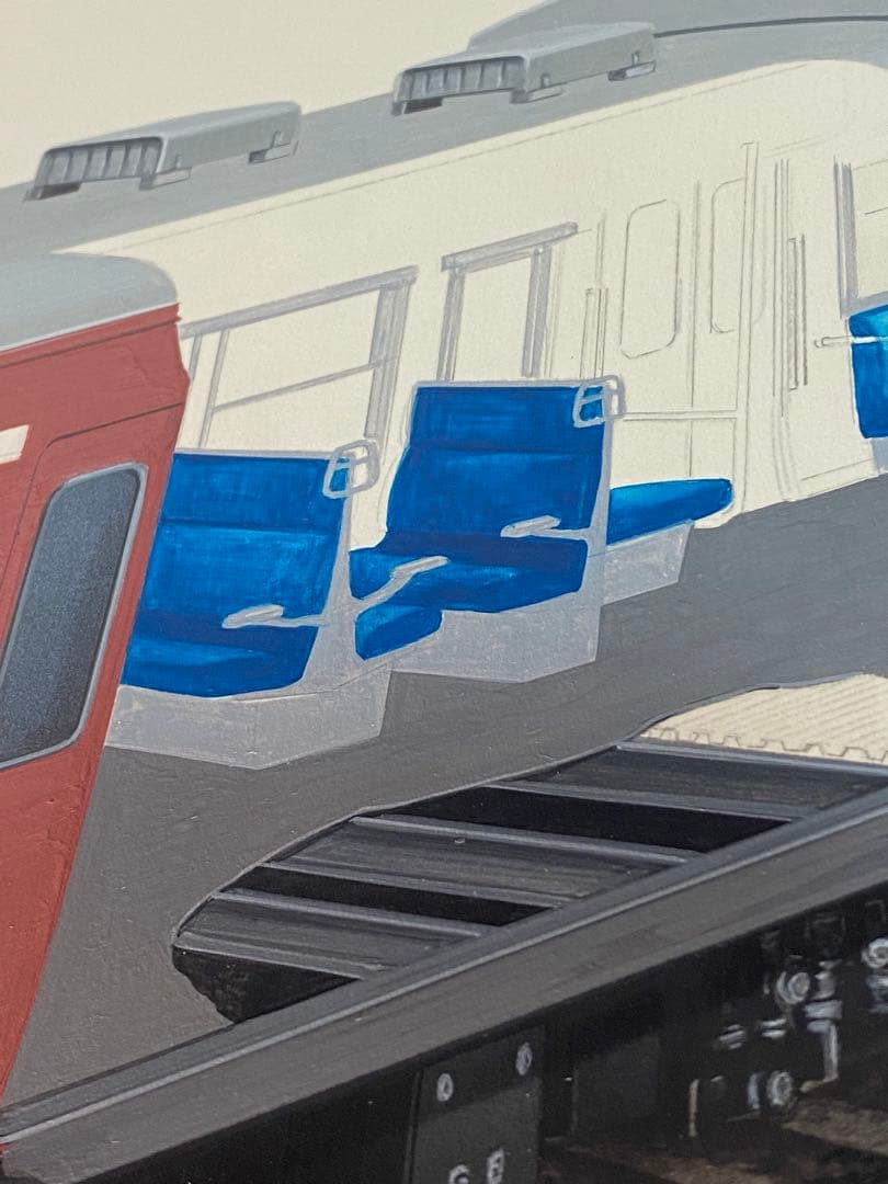 2555❣️ 鉄道　　オブジェ　電車　絵　3セット