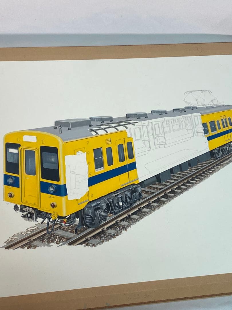 2555❣️ 鉄道　　オブジェ　電車　絵　3セット