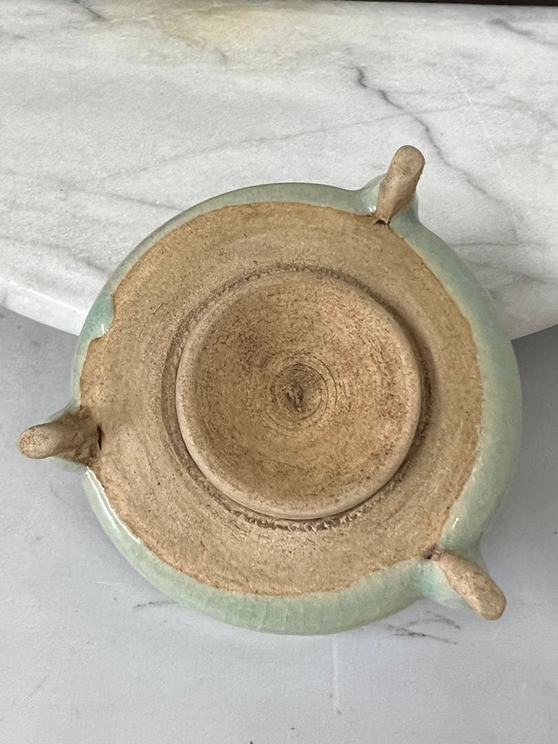 古美術　青磁三足香炉　XG2-22